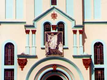 Painel na Frente da Igreja Matriz